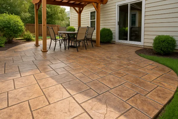 a stamped concrete patio from Concrete Tree Phoenix in Phoenix, AZ  