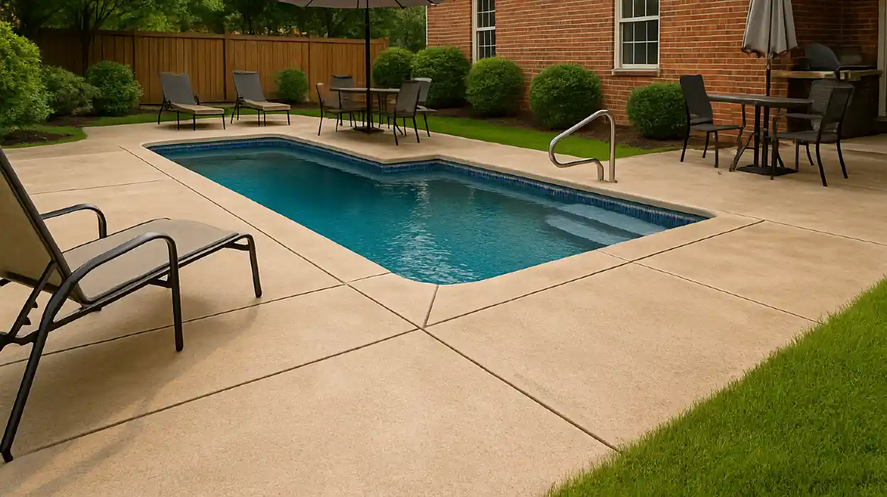a swimming pool concrete deck from Concrete Tree Phoenix in Phoenix, AZ - concrete patio contractor
